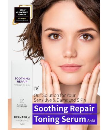  Refill DERMAFIRM Soothing Repair Toning Serum R4 - Korean Bakuchiol Retinol Niacinamide & Peptide Face Serum for Wrinkles - Calming Moisturizing & Correcting- Paraben-Free Cruelty-Free 1.01 fl oz - Buy Online on GoSupps.com