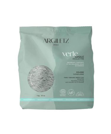 (ARCILIA) Argiletz - Argile Verte - Poudre Moulue Fine - Sachet 1kg 1 kg (Lot de 1) Poudre Moulue Fine