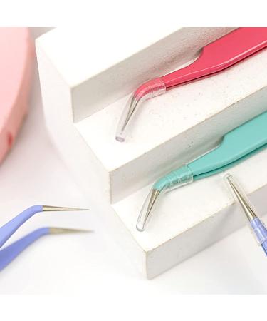 MAXLEAF Stainless Tweezers Set - Straight and Curved for Eyelash Extensions, Electronics, and Scrapbooking - Purple - Buy Online on GoSupps.com