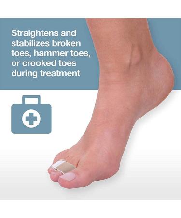 HouChanges Toe Straighteners - Reusable Splints for Bent, Hammer, Overlapping, and Broken Toes (3Pcs) - Buy Online on GoSupps.com
