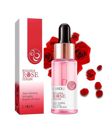 Rose Facial Moisturizing Serum Anti-Aging Anti-Wrinkle Smooth Essence Improve Face Skin Daily Skin Care  Brighten  Hydrate  Firm and Reveal Radiant Skin