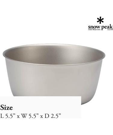 Snow Peak Trek Titanium Bowl - Ultralight & Durable Camping Dinnerware - 1.9 oz - Buy Online on GoSupps.com