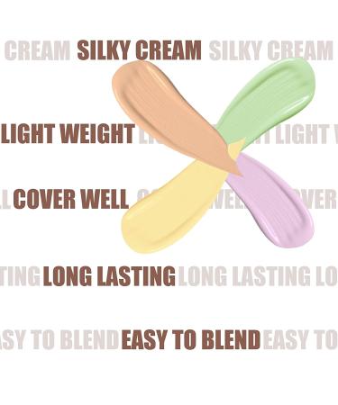 AMIIR Color Correcting Concealer Cream Palette - Full Coverage Long Lasting Face Contour Kit for Flawless Makeup - Buy Online on GoSupps.com