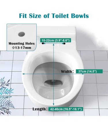 Round Toilet Seat Slow Close Toilet Seat with Non-Slip Seat Bumpers Easy to Install & Clean PP Material Toilet Seat Round with 360 Adjustable Hinges White 1 Little Surprise - Buy Online on GoSupps.com
