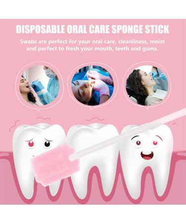 Disposable Oral Care Sponge Swabs - Pink Pack of 30 | Cleaning Mouth Swabs for Easy Oral Hygiene - Buy Online on GoSupps.com