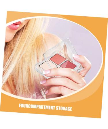  Didiseaon Didiseaon 4-Piece Transparent Empty Eyeshadow Box with 4 Grids DIY Makeup Palette for Unique Eye Makeup Lipstick Organizer Travel Use Eyeshadow Palette - Buy Online on GoSupps.com