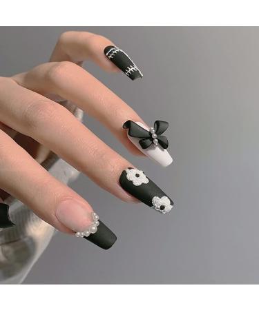 cdar Nail Ornament Vivid DIY Design Gloss Nail Art Decorations Glitter Bow Drill for Female Black - Buy Online on GoSupps.com