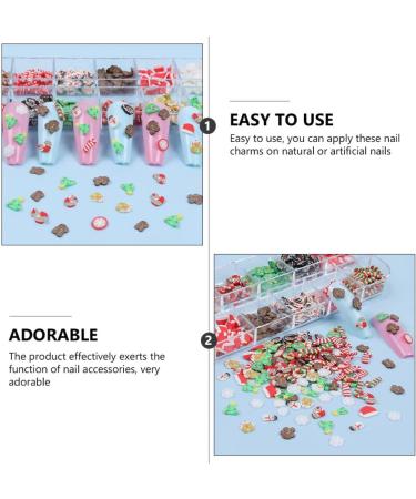 HEALLILY Nail Art Slices 2 Boxes Christmas 3D Nail Art Polymer Clay Slices Nail Art Tips Decoration Nails Stickers Cellphone Decorations - Buy Online on GoSupps.com
