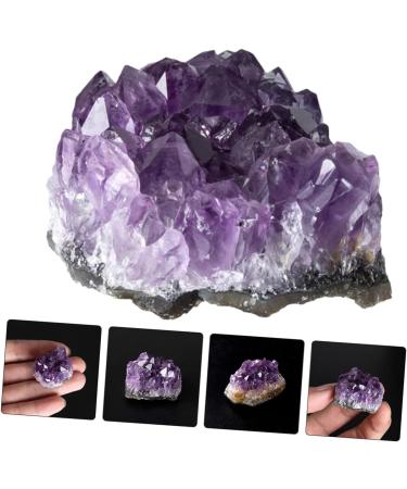 Didiseaon 4 Pcs Natural Crystal Cluster Agate Bare Stone Natural Minerals Small Piece Purple - Buy Online on GoSupps.com