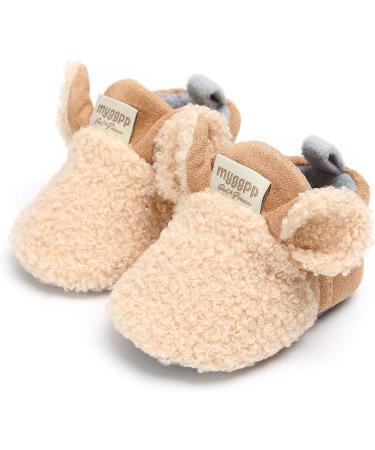 LACOFIA Baby Anti-Slip Soft Sole Winter Booties 6-12 Months Khaki - Buy Online on GoSupps.com