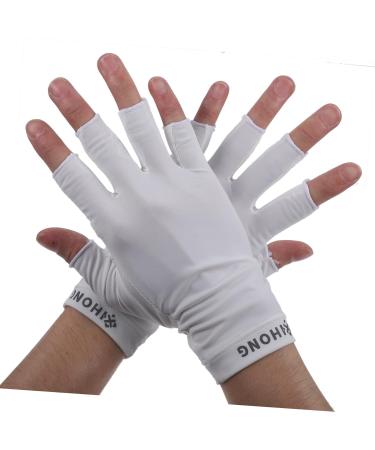OSALADI 1 Pair Uv Gloves Summer Beach Gloves Summer Driving Gloves Nail Dryer Uv Glove Outdoor Hiking Gloves Nail Art Skin Care Supply Miss White Manicure Skin Care Products Fabric 19.5x8cm White - Buy Online on GoSupps.com