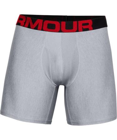 Buy Under Armour Men's Tech 6in Quick-Drying Boxer Shorts 2 Pack - Comfortable Tight-Fitting Underwear in Mod Gray & Jet Gray - Buy Online on GoSupps.com