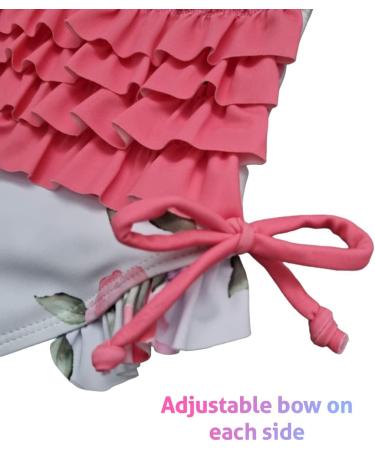 Baby Girls One Piece Swimsuit 4-5 Years | UV Sunsuit Rose/White Rashguard - Buy Online on GoSupps.com