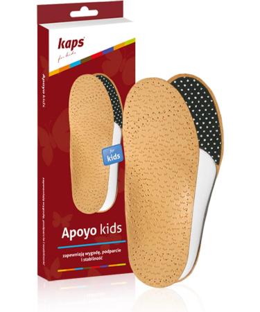 Orthopedic Leather Insole for Children | Arch Support & Heel Support Inserts for Flat Feet | Kaps Apoyo Kids (33-34 EUR) - Buy Online on GoSupps.com