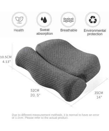 Cervical Neck Pillow for Neck Pain Relief - Grey - Buy Online on GoSupps.com
