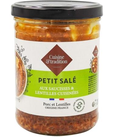 Lot 6x Small salted sausages lentils - Jar 750g - Buy Online on GoSupps.com