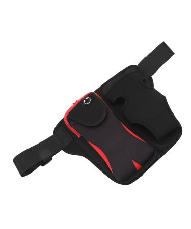 Focket petrol pocket more comfortable adjustable waistband breathable waterproof waterproof base belt with large bags for outdoor hikes (red)