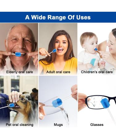 80 Pieces Portable Oral Sponge - Disposable Sterile Cotton Swabs for Kids & Adults | One-Way Oral Care Mouthpieces - Blue - Buy Online on GoSupps.com