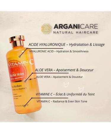  Arganicare Vitamin C Toning Micellar Water with Hyaluronic Acid and Aloe Vera Makeup Remover for All Skin Types 500 ml Shampoo - Buy Online on GoSupps.com
