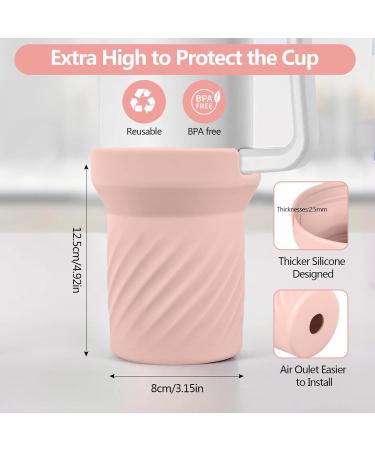 Apritsce Light Pink Silicone Sleeves for Stanley Cup & Quencher 40oz - Protective Water Bottle Cover - Buy Online on GoSupps.com