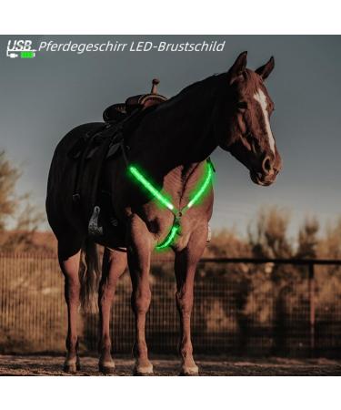 FM2018XSL Horse Harness LED Breastplate - Luminous Reflective Safety Belt for Outdoor Equestrian - Bright Orange International Shipping - Buy Online on GoSupps.com