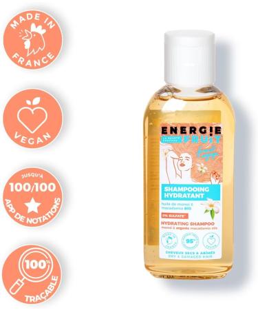 ENERGIE FRUIT | Moisturizing Shampoo Travel Size | Mono & Macadamia | Dry and Damaged Hair | Vegan | 75ml - Buy Online on GoSupps.com