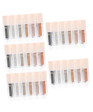 NOLITOY 30 Pcs Eye Shadow Set Eye Makeup Tools Cosmetic Tools for Women Pearlescent Miss 1 count (Pack of 1) As Shownx5pcs