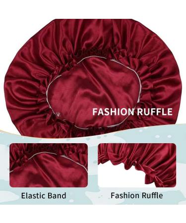 Shop Satin Hair Night Bonnets - Adjustable Sleep Caps for Women | 2 Pack - Perfect for Healthy Hair - Buy Online on GoSupps.com