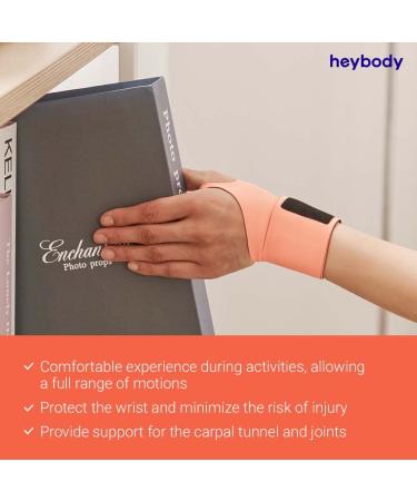 Heybody Slim Air Wrist Support Strap - Fitness Daily Comfort for Carpal Tunnel, Arthritis, and Wrist Pain - Elastic and Breathable - Gray - Buy Online on GoSupps.com