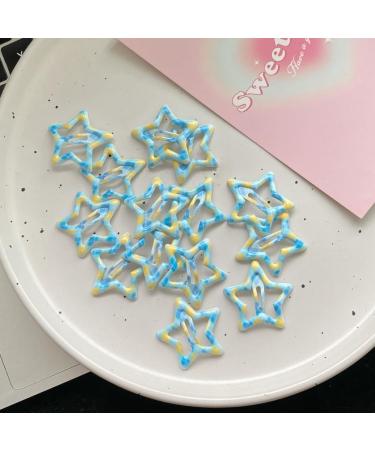 xbiez Small Hair Clip Cute Sweet Snap Hair Clip Star Metal Hairpins Decorative Headwear Y2K Hair Pins Clip Barrettes - Buy Online on GoSupps.com