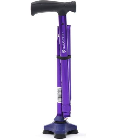 Hurrycane Lightweight All-Terrain Cane Folding Walking Stick - Purple - Buy Online on GoSupps.com