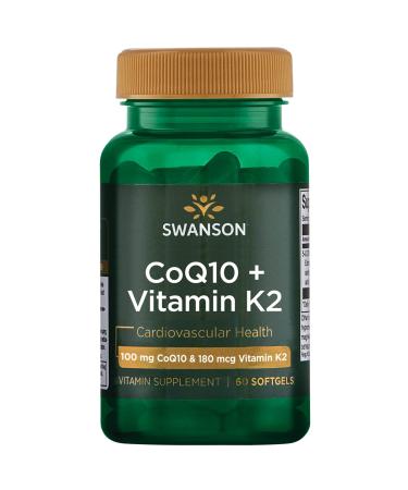Swanson Coq10 + Vitamin K2 60 Sgels