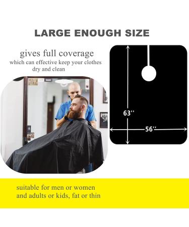 YELEGAI Barber Cape 56x63 inches - Professional Hair Cutting & Styling Cape in Black - Buy Online on GoSupps.com
