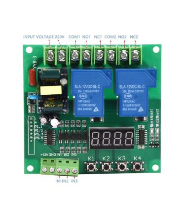 Motor Control Board AC 110V-250V | Two Relay Delay Timing Cycle Module for Solenoid Valve, Pumps, Motors, Lights - Buy Online on GoSupps.com