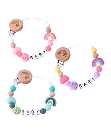 Buy Cute Baby Dummy Clip - Soft Silicone Pacifier Holder Chain in Pink | Perfect Baby Gifts - International Shipping Available - Buy Online on GoSupps.com