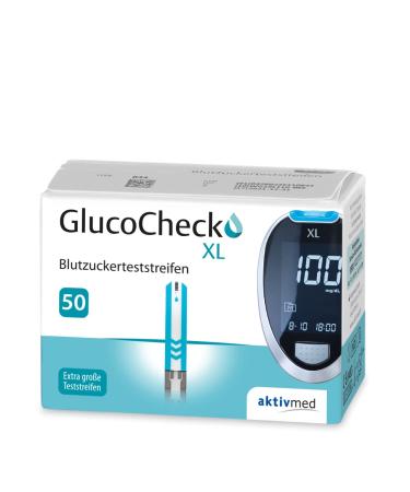 Glucocheck 7543519 test strips blood glucose test strips XL test strips (pack of 50)