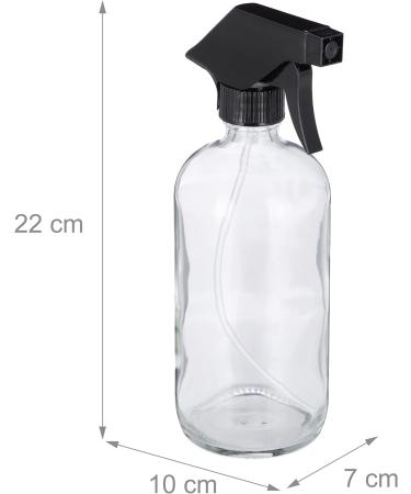 500ml Refillable Glass Spray Bottle - Mist & Jet Atomizer for Hair Care & Cleaning - Transparent - Buy Online on GoSupps.com