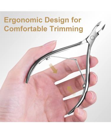 Easkep Cuticle Trimmer and Pusher Set - Stainless Steel Professional Cuticle Remover for Fingernails and Toenails - Buy Online on GoSupps.com