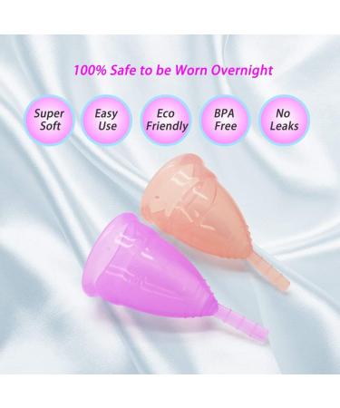 Exqline Menstrual Cup Set - Reusable Medical Silicone Small 20ml (2 Pack) | Eco-Friendly Alternative to Tampons - Buy Online on GoSupps.com