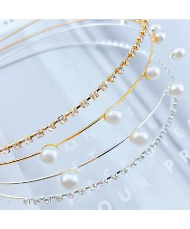 Alloy Pearl Rhinestone Headbands - Elegant Wedding Hair Accessories for Women and Girls - Buy Online on GoSupps.com