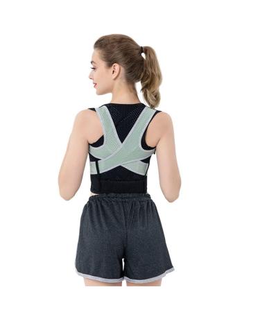 Adjustable Back Support Belt Shoulder Protection Posture Corset Adult Children Lumbar Posture Corrector for Back Brace (Color : Black Size : X-Small) Gray Large