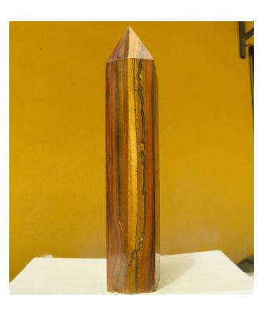 Pakmez Natural Tiger Eye Crystal Point Stone Quartz Crystal Rod Crafts Home Decoration Ornaments Gift 1pc (Size : 1100-1200g)
