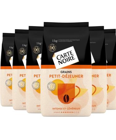 CARTE NOIRE - Petit D jeuner - Caf en Grains - Intense et G n reux - Paquet de 6 kg