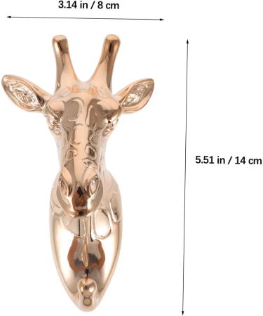 STOBAZA 3pcs Animal Clothes Hook Ornament Retro Keychain Shelf Holders Pegs Creative Wall Hook Rural Antlers 8X8X14CMx3pcs Goldenx3pcs - Buy Online on GoSupps.com