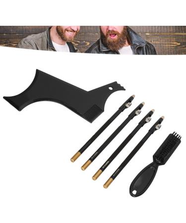 Cryfokt Kit de Pochoirs Fa onneur de Barbe pour un Contour Parfait et une Coupe Automatique pour les Hommes l gants en D placement Mat riau ABS (BLACK) - Buy Online on GoSupps.com