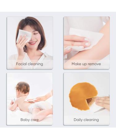 MYDENIMSKY Disposable Face Towel 100% Cotton Makeup Remover Dry Wipes - 100pcs, Extra Thick Soft Cleansing Beauty Towels for Sensitive Skin - Buy Online on GoSupps.com