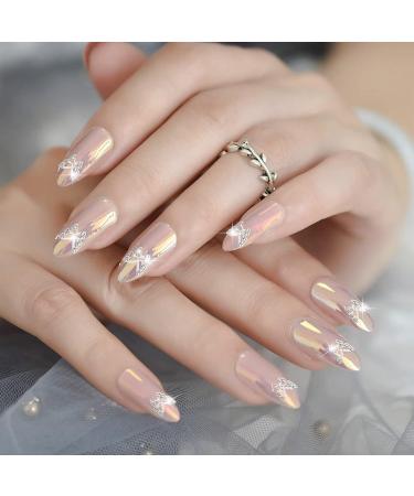 Sparkling Rhinestone Butterfly Nail Gems - 3D Metal Charm for Women's DIY Nail Art Designs - Buy Online on GoSupps.com