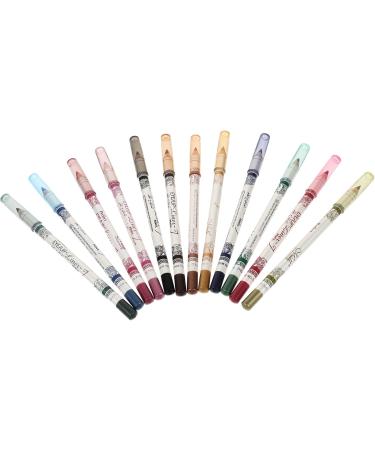 Angoily 2pcs 12 Eyeliner Pencil Glitter Eyeliner Eye Liner Pencils Cosmetic Pencils Set Clothing Make up 1 count (Pack of 1) As Shownx2pcs - Buy Online on GoSupps.com