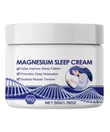 Magnesium Sleep Cream 50g: Enhanced with Rosemary for Deep Relaxation Soothes Muscle Tension Improves Sleep Quality