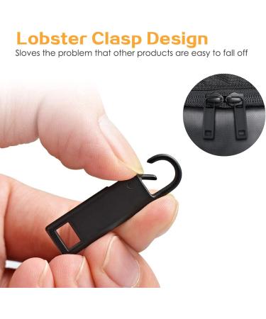 One Enjoy Zipper Pull - Metal Zipper Replacement for Coats Jackets Boots & Backpacks (Black/Silver) | International Shipping Available - Buy Online on GoSupps.com